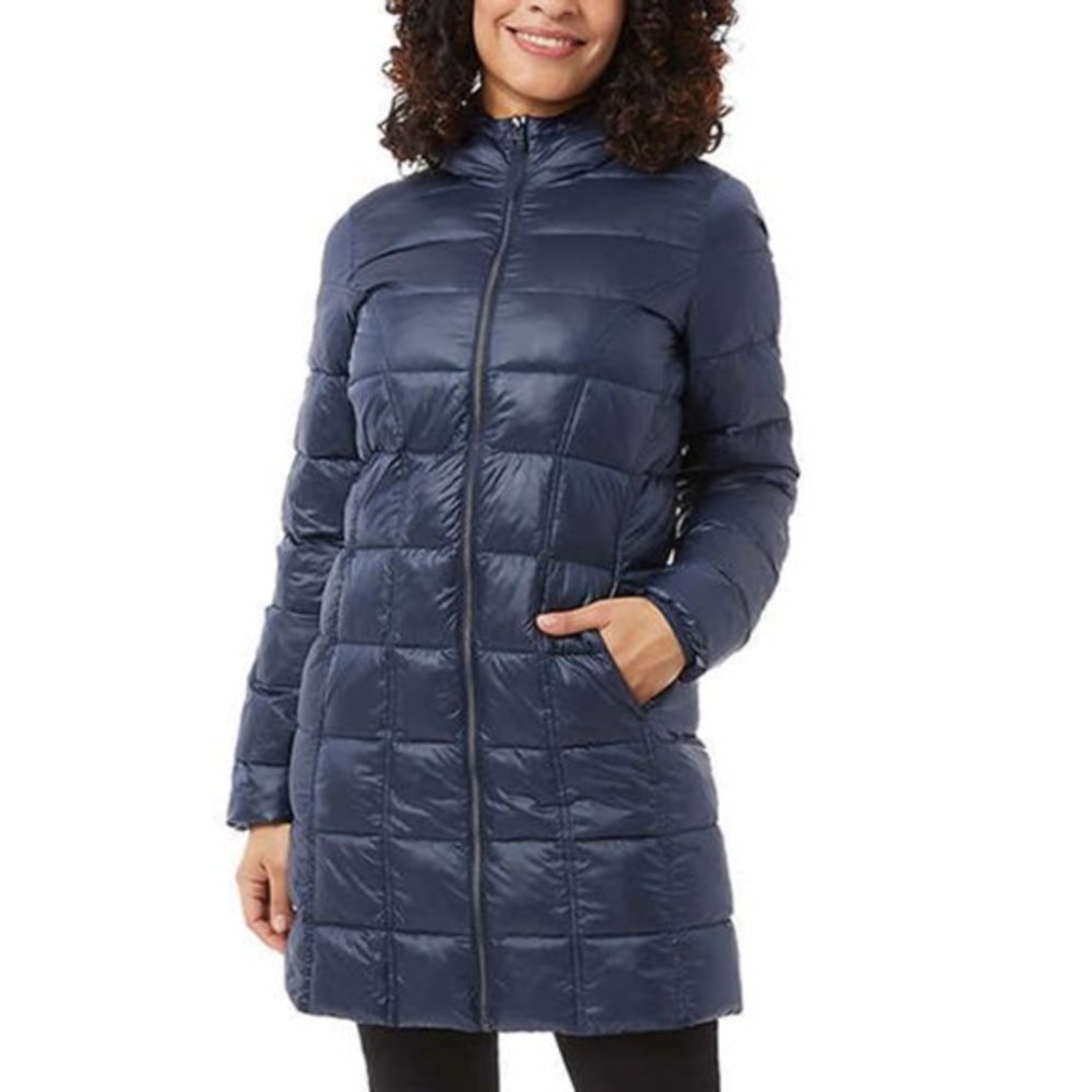 Ladies' 3/4 Length Puffer Jacket in Blue ‎ Aventure